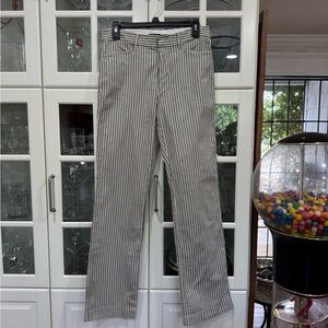 GAP Cream and Black Pinstripe Bootcut Trousers